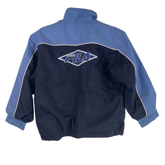 Fila Kid's Full Zip Color Block Track Jacket Blue Size S - Picture 2 of 8